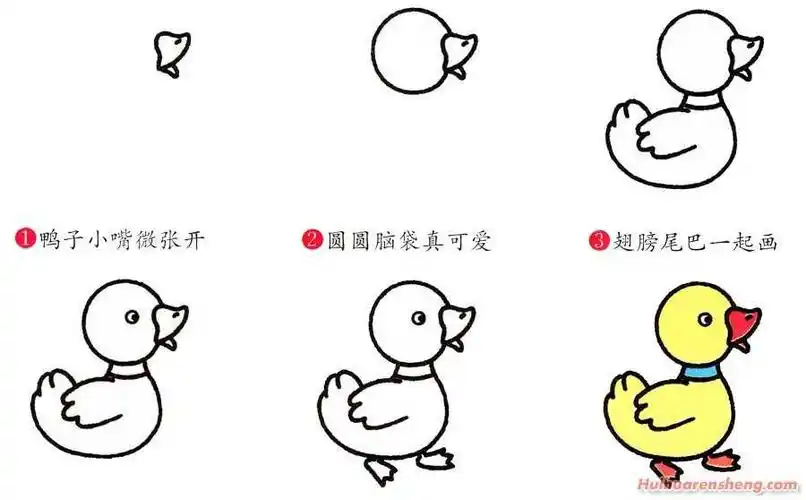 鸭子怎么画简笔画 可爱的小鸭子怎么画简笔画