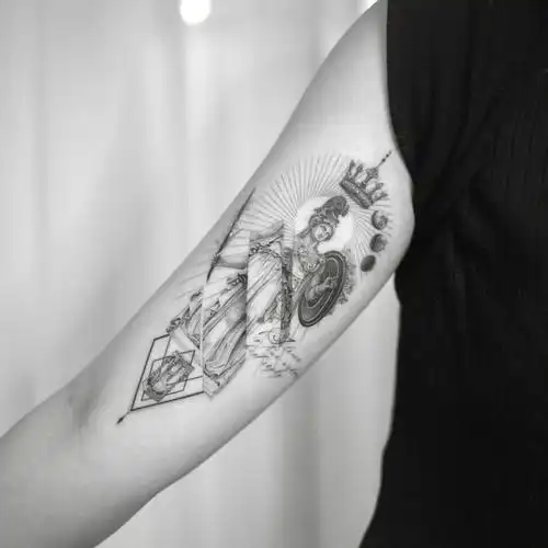 单针纹身雅典娜大杂烩