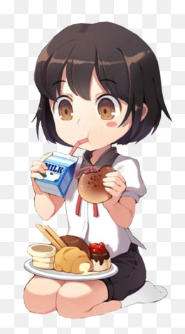 吃东西的小女孩