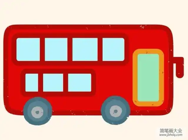 三层巴士简笔画