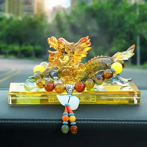 敬平貔貅汽车摆件麒麟车内车上装饰用品中控台男车载香水座琉璃貔貅