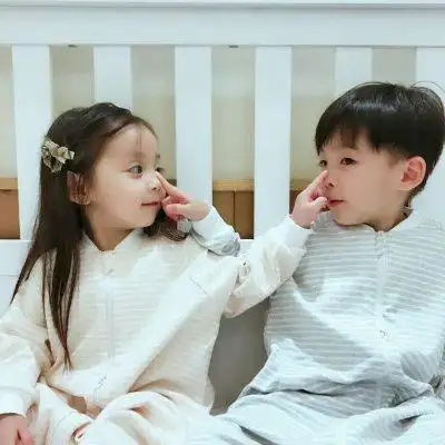 萌娃情侣头像一起过七夕吧