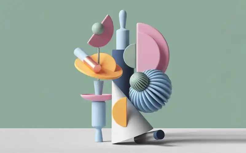 c4d几何图形海报案例建模渲染抽象艺术