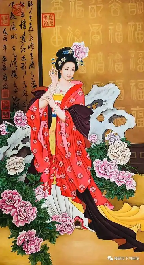 张嘉应《美人图》83cm*150cm张嘉应《飞天》135cm*400cm张嘉应《琴棋