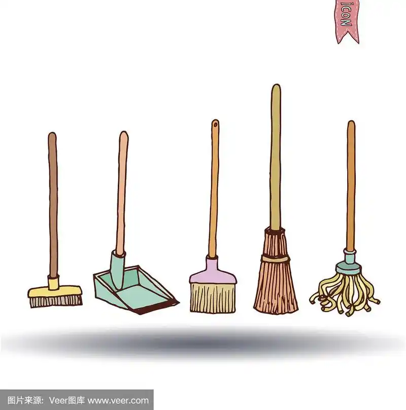 绘画插图,矢量,扫帚,簸箕,一个物体