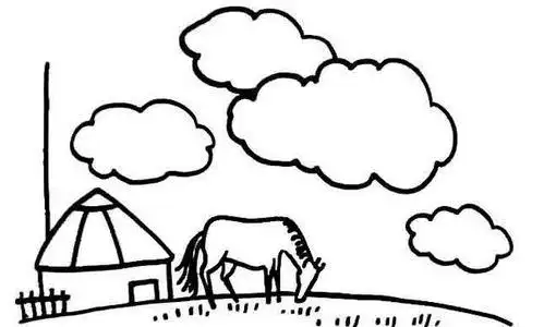 草原简笔画(草原简笔画 风景画)_竞价网
