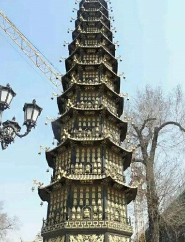 具有西方建筑的风格的七级浮屠塔值得你一游!