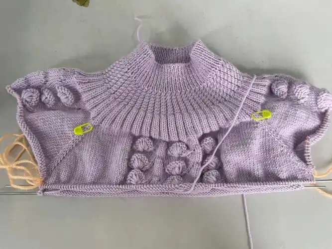 贝壳花毛衣完工