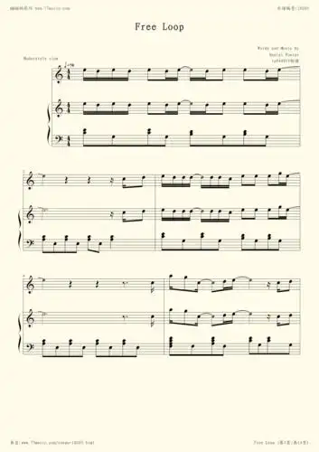 钢琴谱:free loop