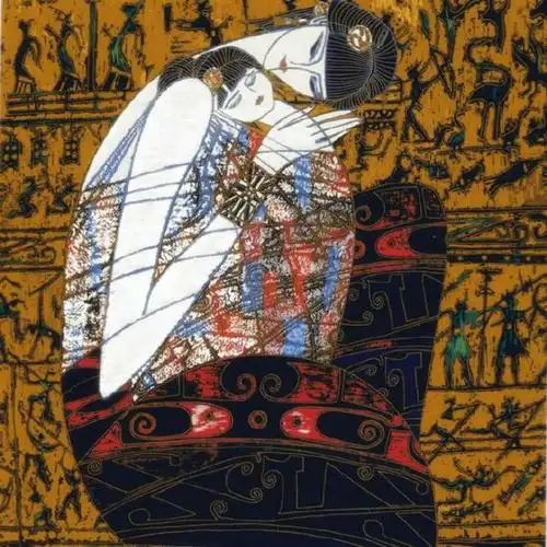 母爱无边 -- 丁绍光重彩装饰画