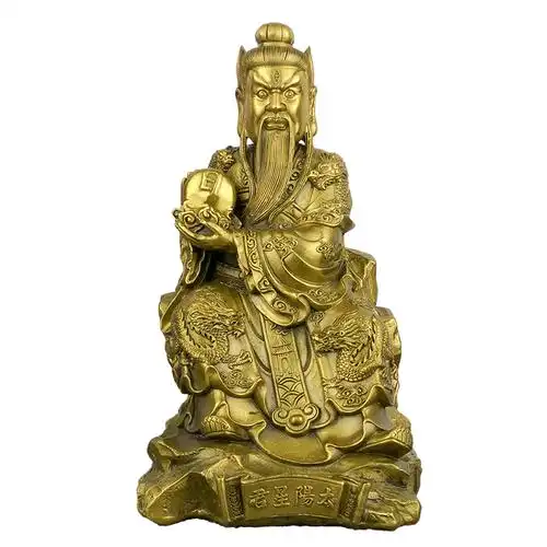 娘娘道教太阳星君铜像太阴月亮神像家用客厅摆件