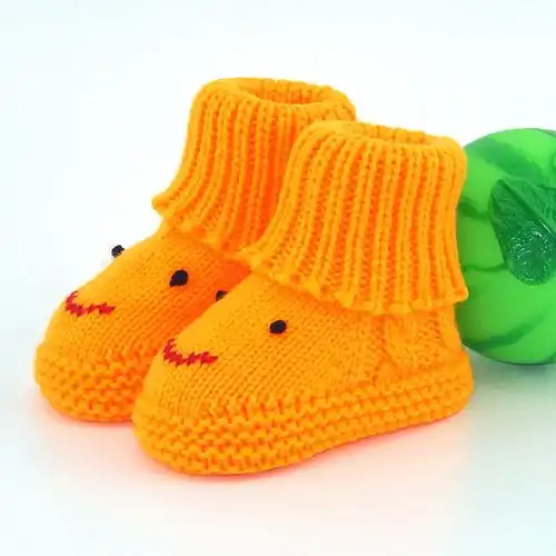 手工编织婴儿毛线鞋 0-6月新生儿鞋子宝宝针织鞋袜 鞋子批发