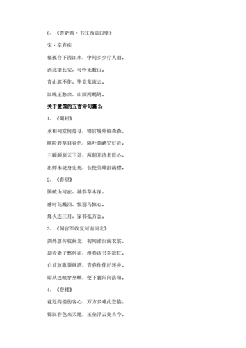 爱国的五言诗句.docx 4页