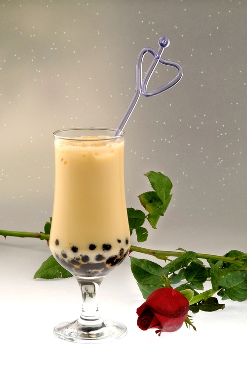 哈密瓜珍珠奶茶海报背景素材