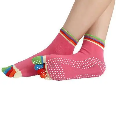 yoga socks 5 toes cotton sock exercise sports pi
