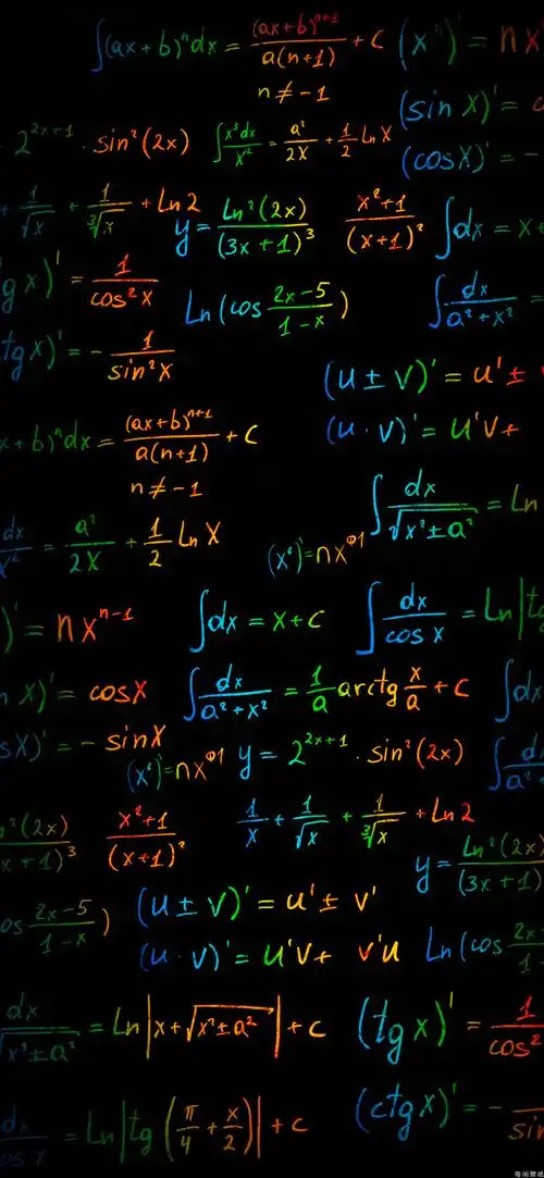 "科学公式"手机高清壁纸·原图上传,记得查看原图再保存.