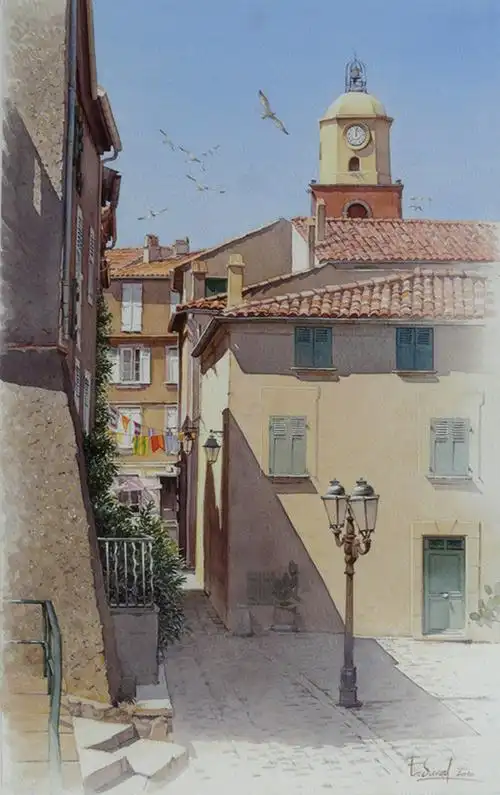 国外建筑水彩渲染画作品欣赏