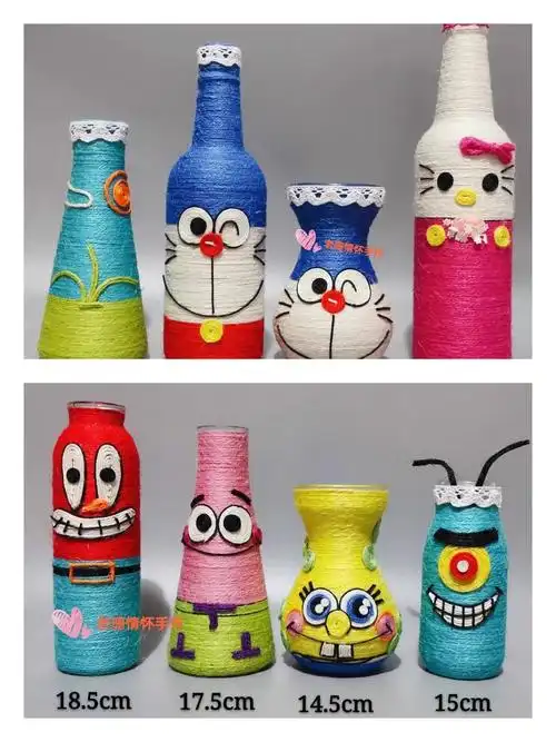 "停课不停学"锦屏幼儿园大班手工制作《美丽的花瓶》