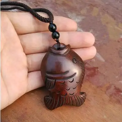 民族风毛衣链长款可爱小木鱼项链男女装饰挂件吊坠文艺休闲配饰品