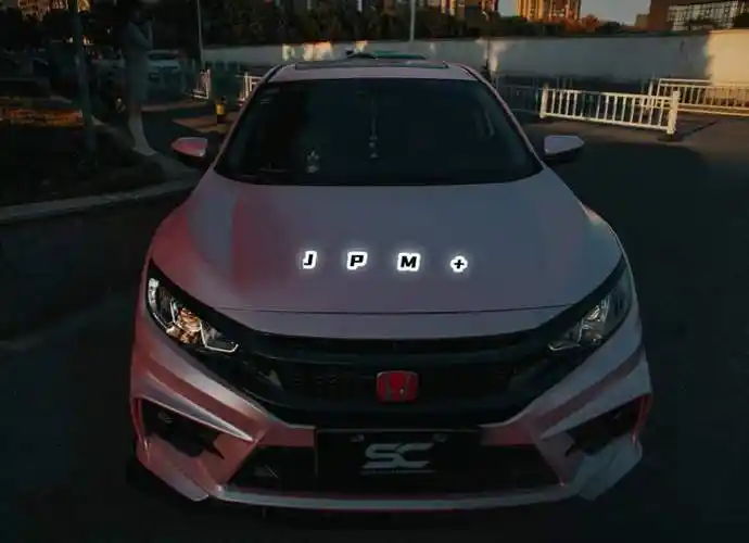 本田思域sc改色膜电光樱花粉