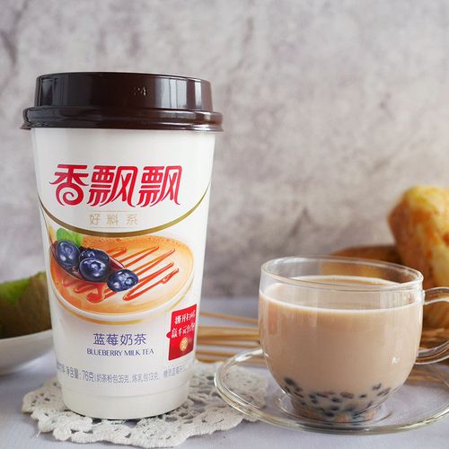 香飘飘蓝莓奶茶6杯装内含小袋装正品香漂飘固体饮料