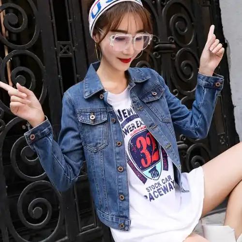 新款秋冬韩版小清新牛仔外套女宽松学生bf牛仔衣百搭上衣潮轻奢世家