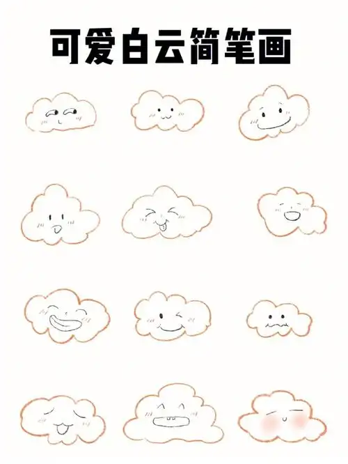赞收藏哦～#简笔画  #寻找小红书绘画大神  #procreate  #白云  #表情