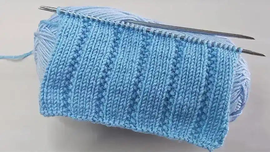 棒针编织漂亮的竖纹花样,简单上下针完成,新手看看都会-生活视频-搜狐