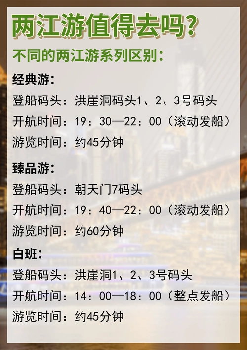 重庆两江游船值得坐吗?附两江游票价 登船码头 游览路线