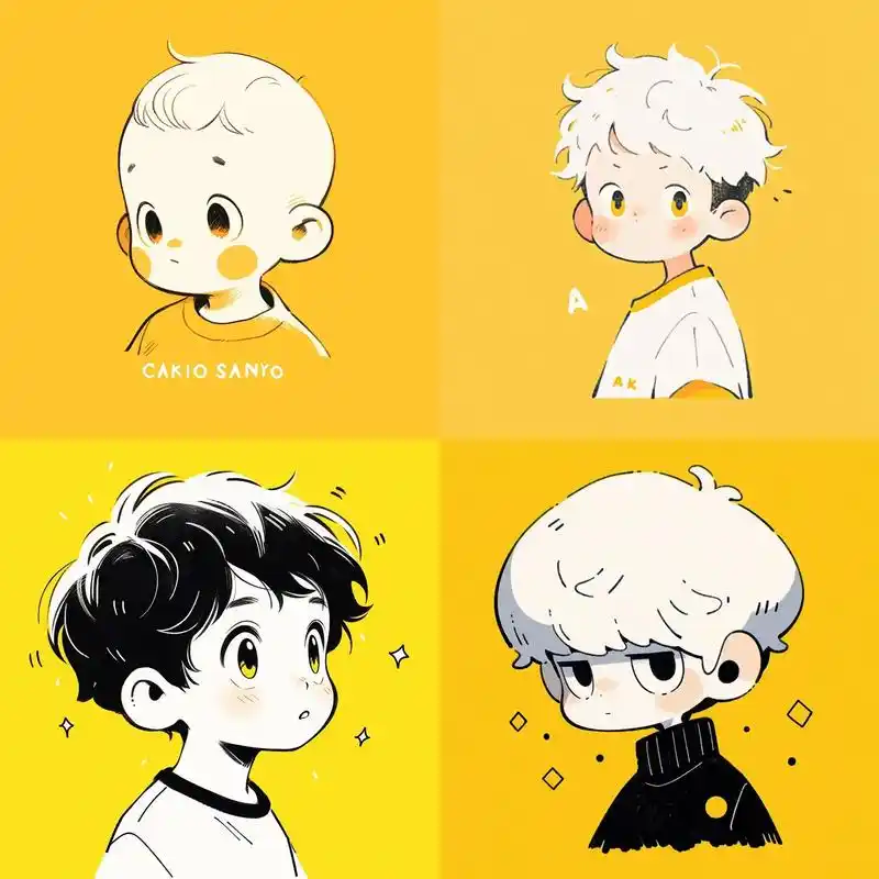 男生头像.#q版人物 #优质头像 #二次元ai绘画 #治愈画 - 抖音