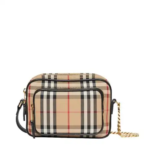 burberry女包斜挎手拿链条便携棉质拉链博柏利包拉链女士包袋