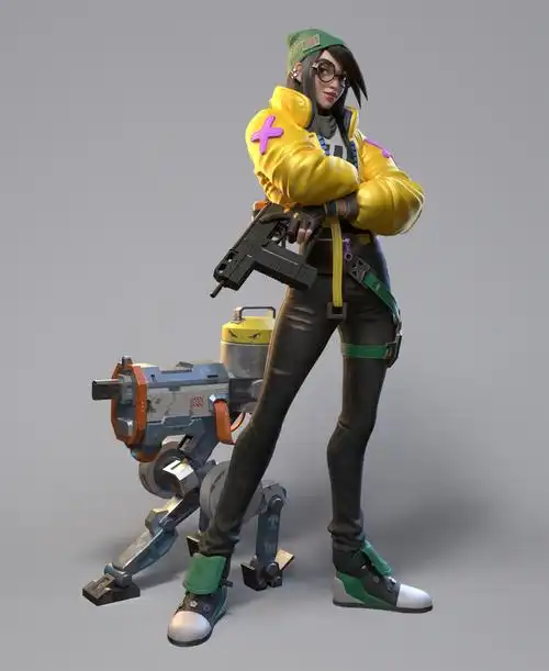 赛博朋克卡通风格女性角色设计