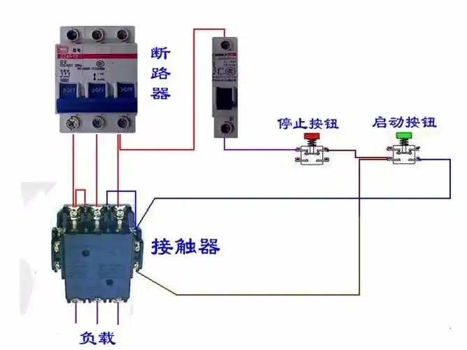 220伏的接触器带开,停按钮怎么接线