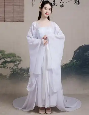 女装 旗袍/唐装 德穆兰(demulan) 【京东优选】古装仙女广袖拖尾飘逸