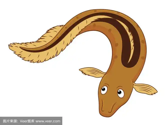 卡通美丽的鳗鱼