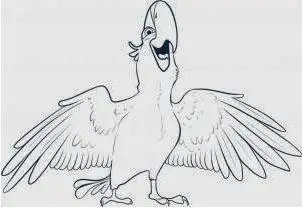 如何绘制里约大冒险中的蓝金刚鹦鹉