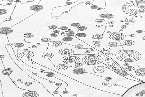 绘制在结冰湖面上的飞扬雪花 美国艺术家 sonja hinrichsen和约60名志