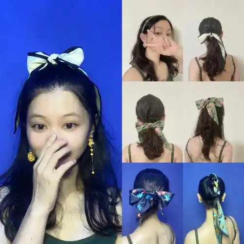 一周不重样的丝巾编发一看就会系列