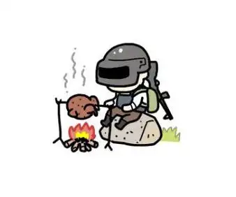 q版绝地求生简笔画蹦蹦