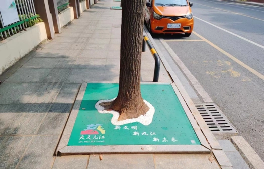 会呼吸,更美观!九江对树池进行美化改造试点