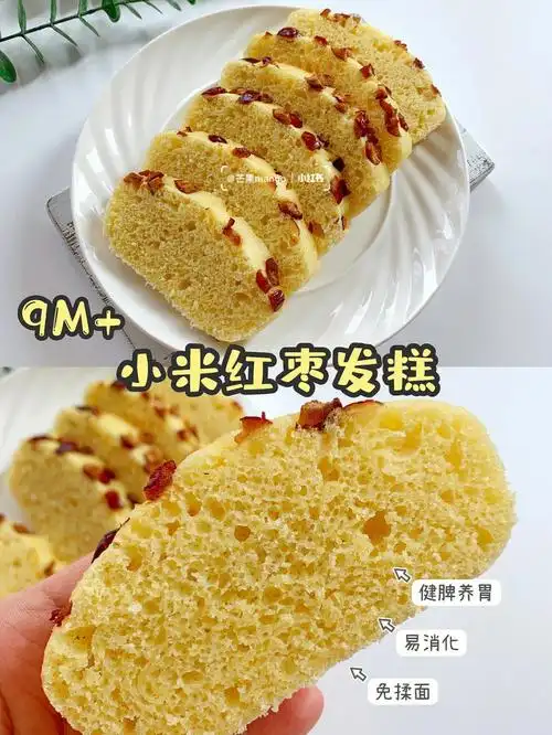 9m小米红枣发糕健脾养胃好消化免揉面