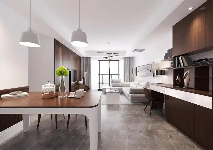 室内空间宽敞,内外通透,在空间平面设计中追求不受承重墙限制的自由