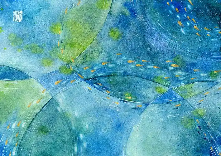 湖水|插画|创作习作|方氿_原创作品-站酷zcool