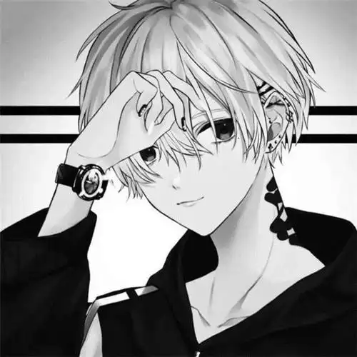 二次元头像男高冷帅气黑暗系_男生动漫头像_头像屋
