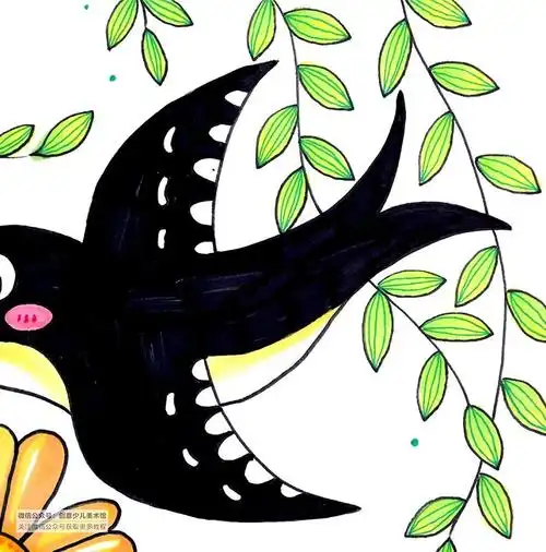 简笔画只小燕子的画法