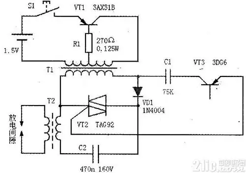 一款煤气灶点火器电路