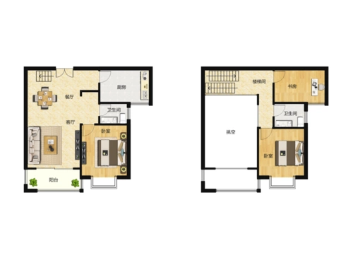 翰林华府3室2厅2卫户型图