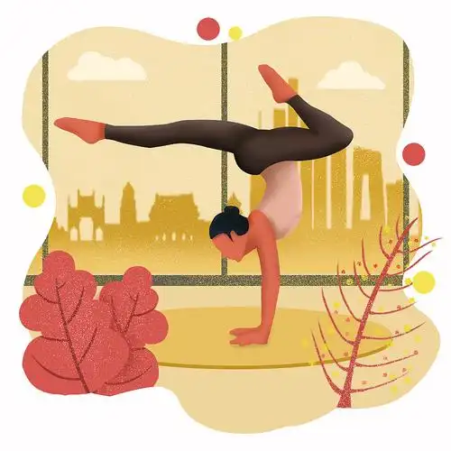 扁平插画【城市瑜伽】