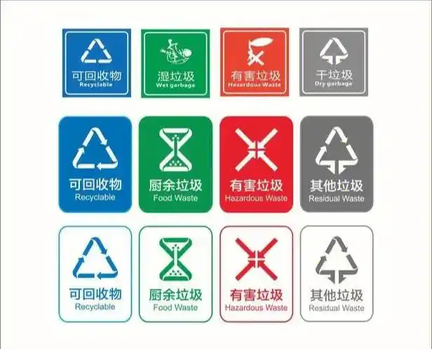 垃圾桶颜色所对应垃圾有统一标准在线求教
