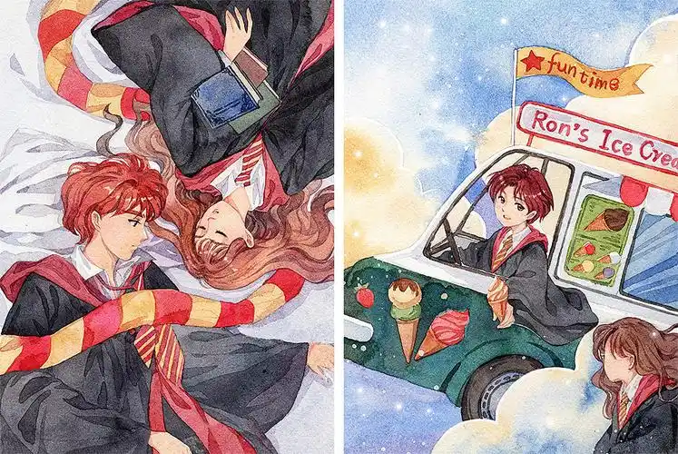 重温《哈利波特》的时候觉得这一对很甜